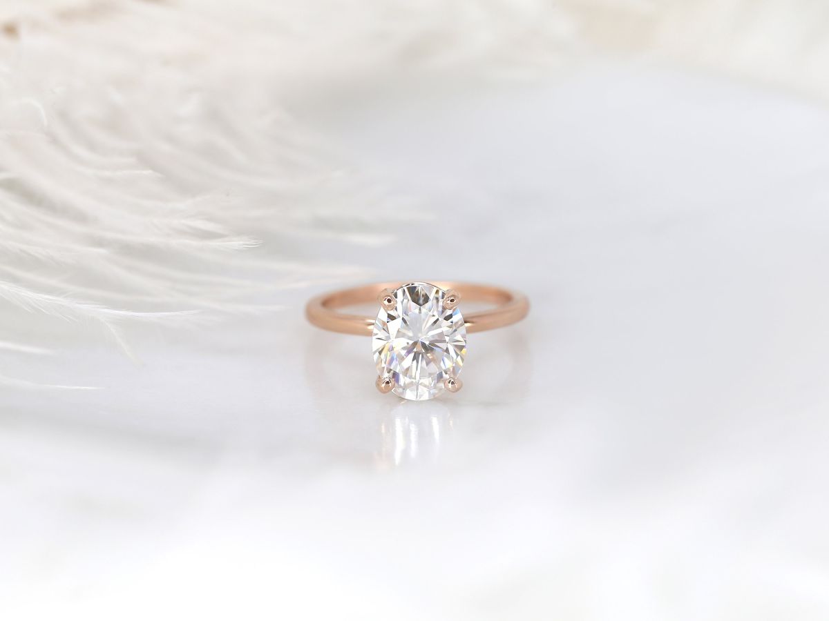 Stunning 3 CT Oval Moissanite Engagement Ring with Solitaire Design 1